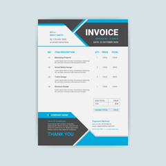 Professional creative simple Business and corporate modern invoice template design