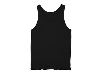 Men's Regular-Fit Tank Top, Undershirts front Black