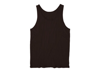 Men's Regular-Fit Tank Top, Undershirts front Dark Chocolate