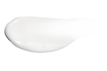 A smear of cream on a blank background. PNG