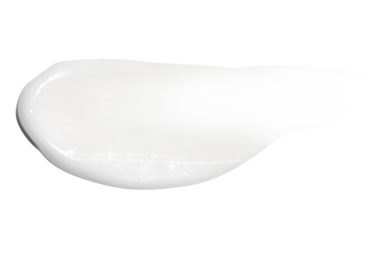 A smear of cream on a blank background. PNG