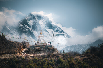 View of Mt.Lhotse on the way to Everest Base Camp
