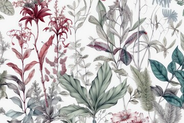 AI generated illustration of a vibrant foliage background for wallpapers