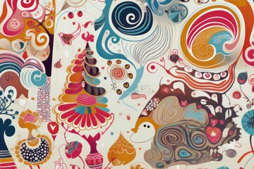 AI generated illustration of a swirling, artistic abstract design for wallpapers