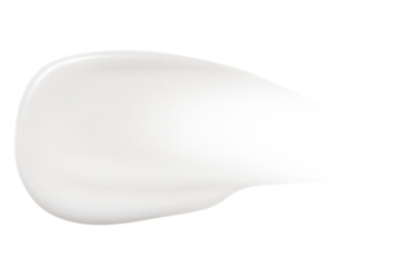 A smear of cream on a blank background. PNG