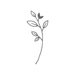 Logo element, clipart, nature, outline, tattoo, handdrawn, drawing