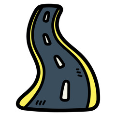 road filled outline icon style