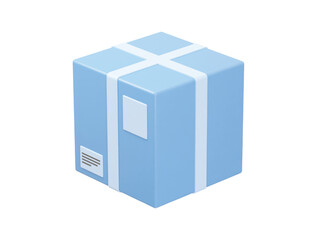 Cardboard box 3d rendering icon vector