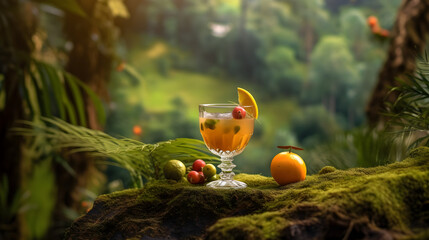 cocktail in the green forest