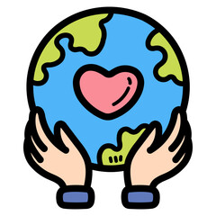 pray filled outline icon style