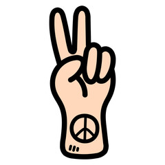 victory filled outline icon style