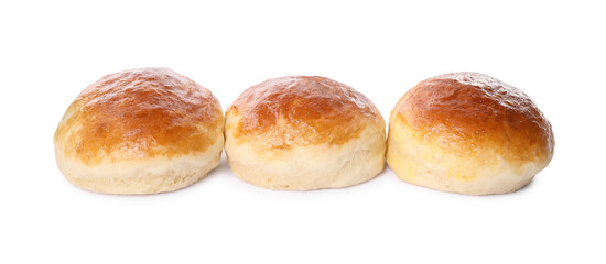 Tasty scones prepared on soda water isolated on white