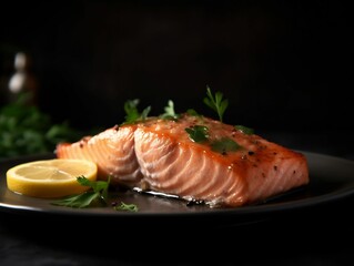a freshly made salmon fillet
