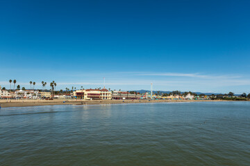 Fototapeta na wymiar General view of the beach in Santa Cruz, California, USA