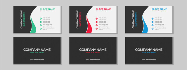 Abstract simple creative modern and clean professional business card template design with texture and pattern, elegant corporate visiting card, name card, corporate business card design with mockup