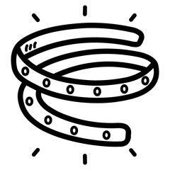 led strip light line icon style