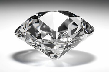 AI generated illustration of stunning diamond stone isolated on white backgrounacd