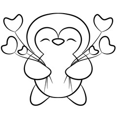 Penguin with heart