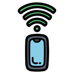 wireless filled outline icon style