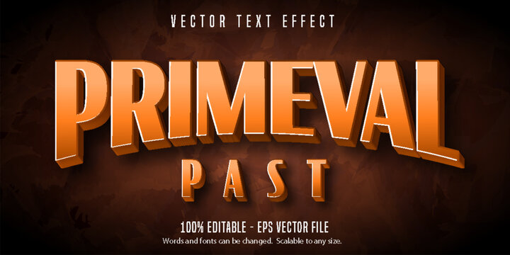 Editable Text Effect, Primeval Past Text Style