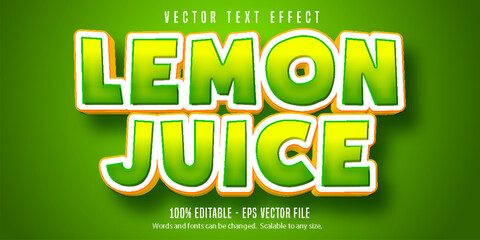 Editable Text Effect, Lemon Juice Text Style