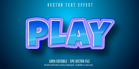 Editable text effect, cartoon and comic text style