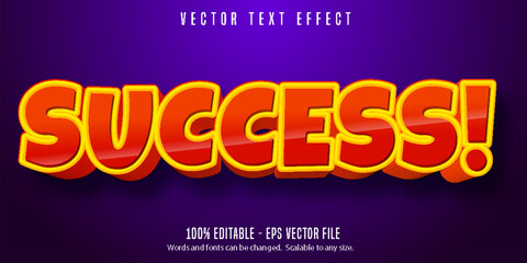 Obraz premium Editable text effect, cartoon and comic text style