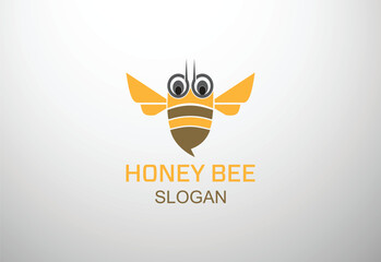 Honey Bee concepts logo vector graphic abstract template