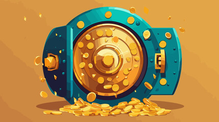 Golden Prosperity: Illustration of Shimmering Gold Coins