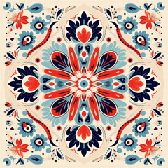 Ethnic floral pattern traditional folk old ancient antique tribal ethnic. Ornate elegant luxury background symmetrical.