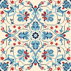 Ethnic floral pattern traditional folk old ancient antique tribal ethnic. Ornate elegant luxury background symmetrical.