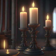 Candles. Image created by AI