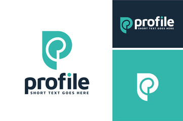 Simple Modern Initial Letter P Phone Profile Player Pay apps Icon logo design