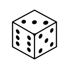 Game Dice Isometric Icon Isolated Vector Illustration