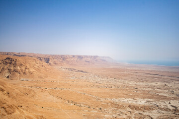 Fototapeta na wymiar Masada Fortress Ruins in Israel