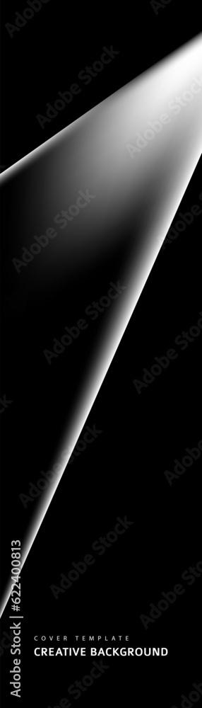 Poster abstract black, white and gray triangle overlaying layer background. modern style. you can use for a