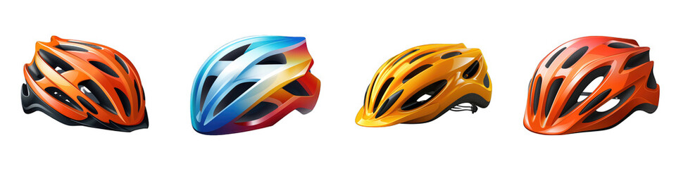 Bicycle Helmet clipart collection, vector, icons isolated on transparent background