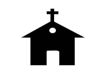 black and white church