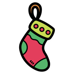 Christmas filled outline icon style