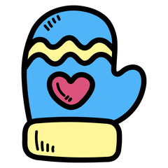 Mitten filled outline icon style