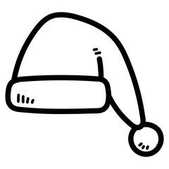 Santa Hat line icon style