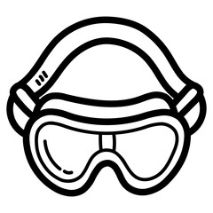 glasses line icon style