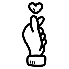 Obraz premium hand line icon style