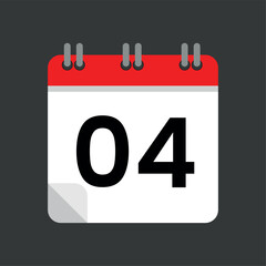 calendar vector icon day 04