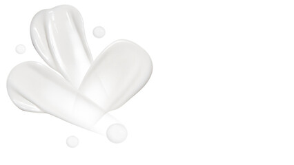 Set, composition of cosmetic strokes, cream, gel, serum clear