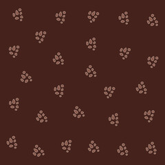 seamless pattern with ground coffee pieces