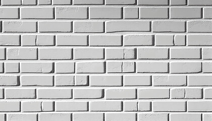 Old dirty and weathered white brick wall seamless pattern. Grey bricks. Endless texture Ai generated image