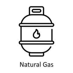 Natural Gas Outline Icon Design illustration. Smart Industries Symbol on White background EPS 10 File