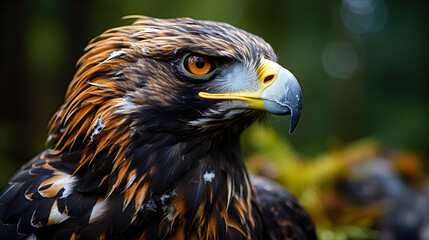 Fototapeta premium Close-up Golden Eagle Generative AI