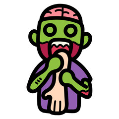 zombie filled outline icon style